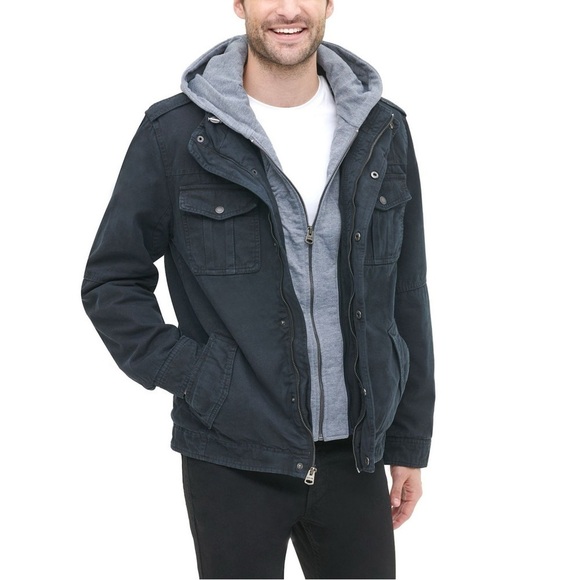 Levi's Cotton Sherpa Lined Trucker Jacket in MILITARY GREEN Size M Coat - Picture 2 of 14